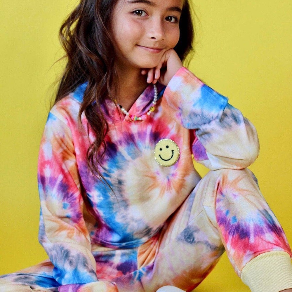 Be Happy Tie Dye Cropped Set